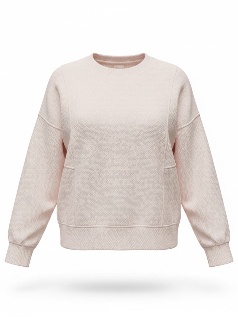 CALIA by Carrie Underwood Pale Pink Textured Crewneck Sweatshirt NWOT